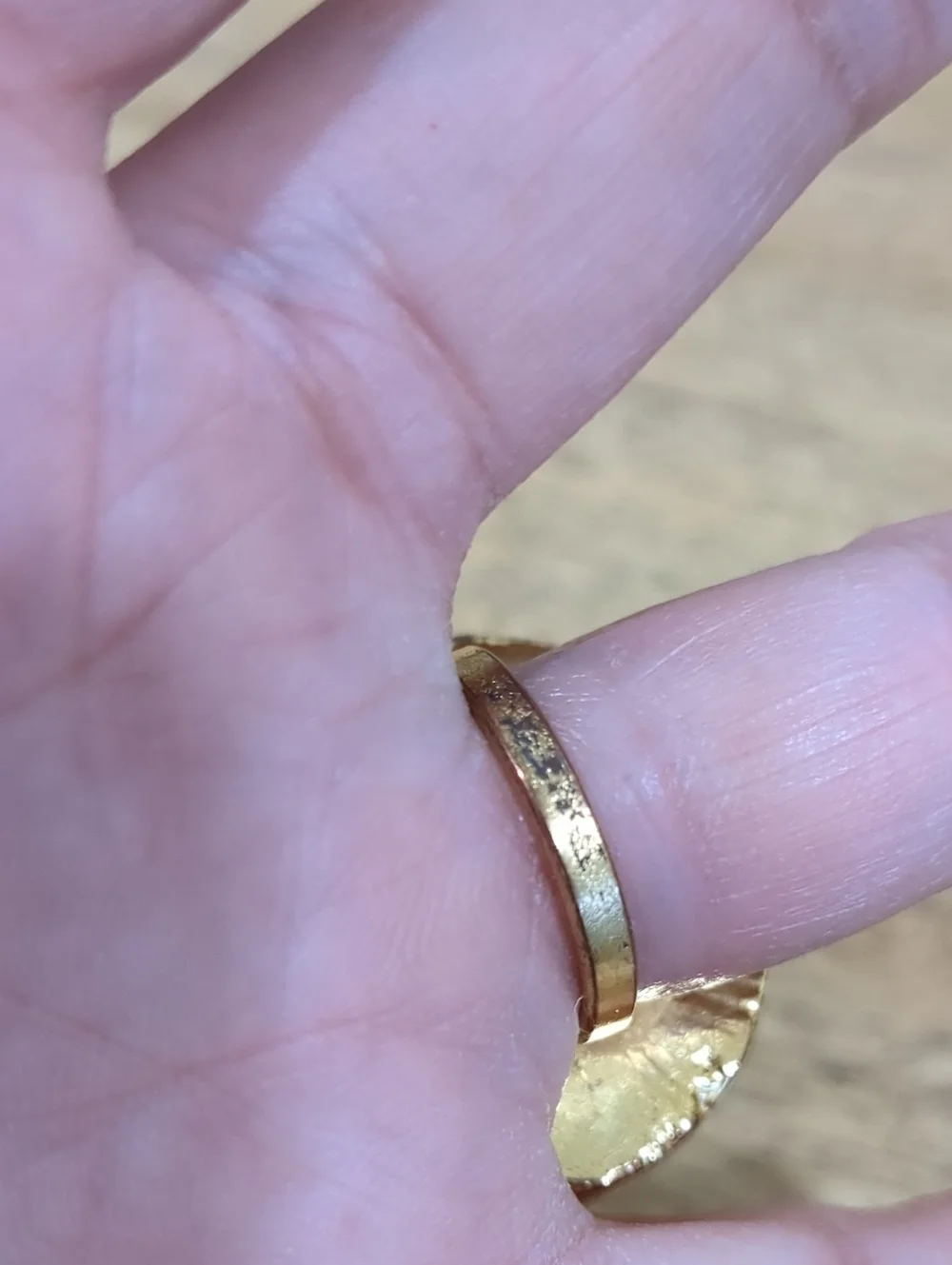Gold-Plated Ring with Lavender Raw Druzy